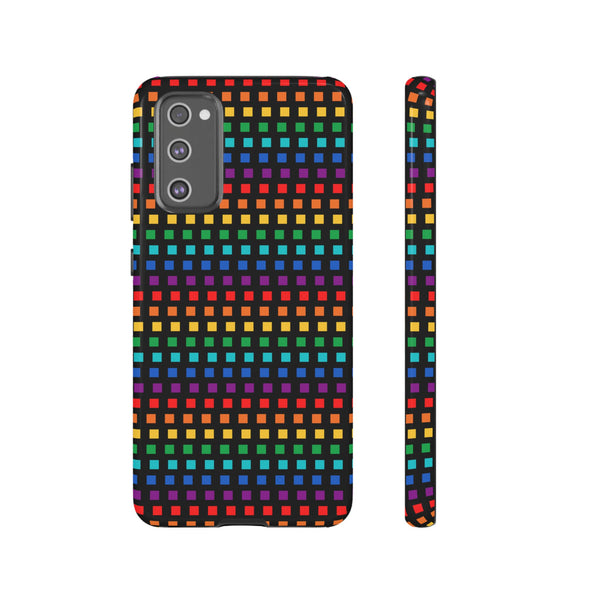 Rainbow Dots on Black - Tough Case