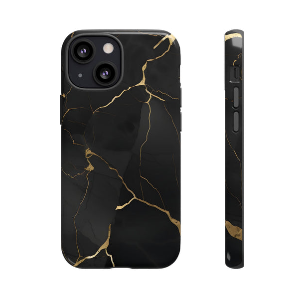 Black Marble  - Tough Phone Case