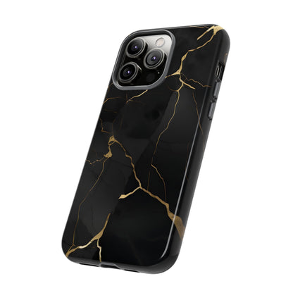 Black Marble  - Tough Phone Case