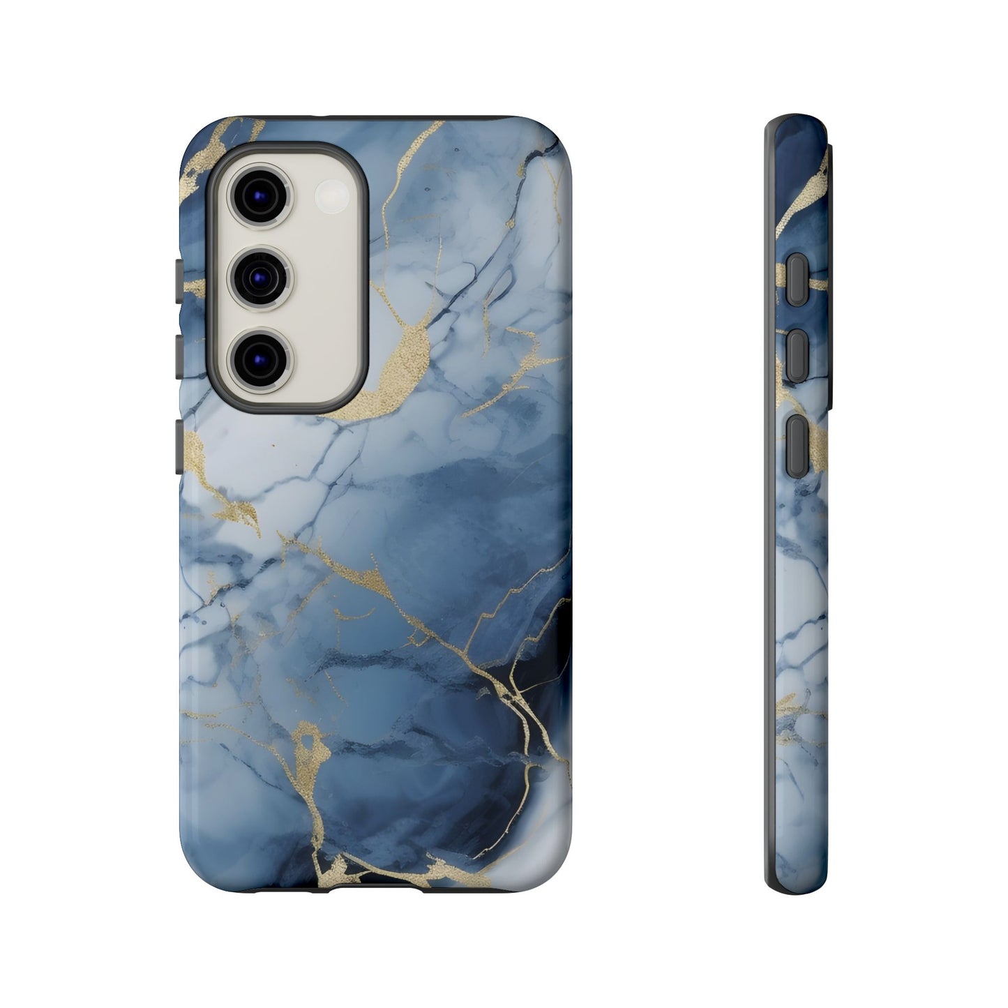 Navy Blue Marble Tough Phone Case