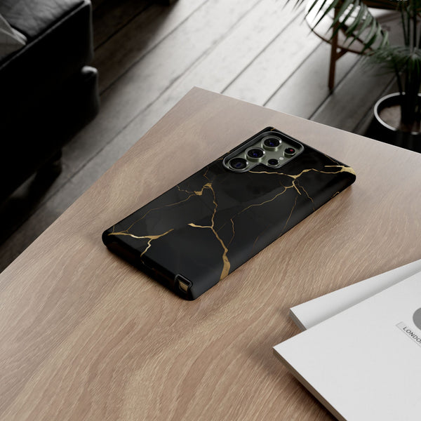 Black Marble  - Tough Phone Case