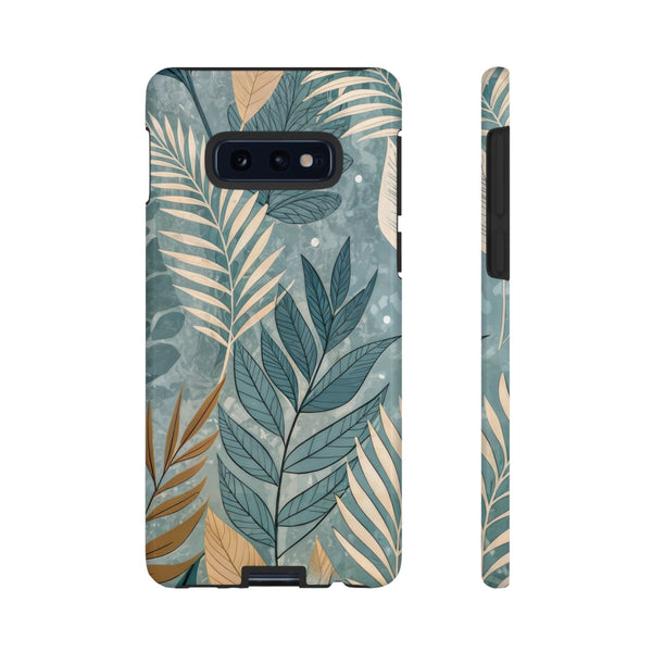 Blue Boho Leaves Tough Case