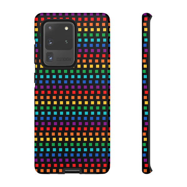 Rainbow Dots on Black - Tough Case