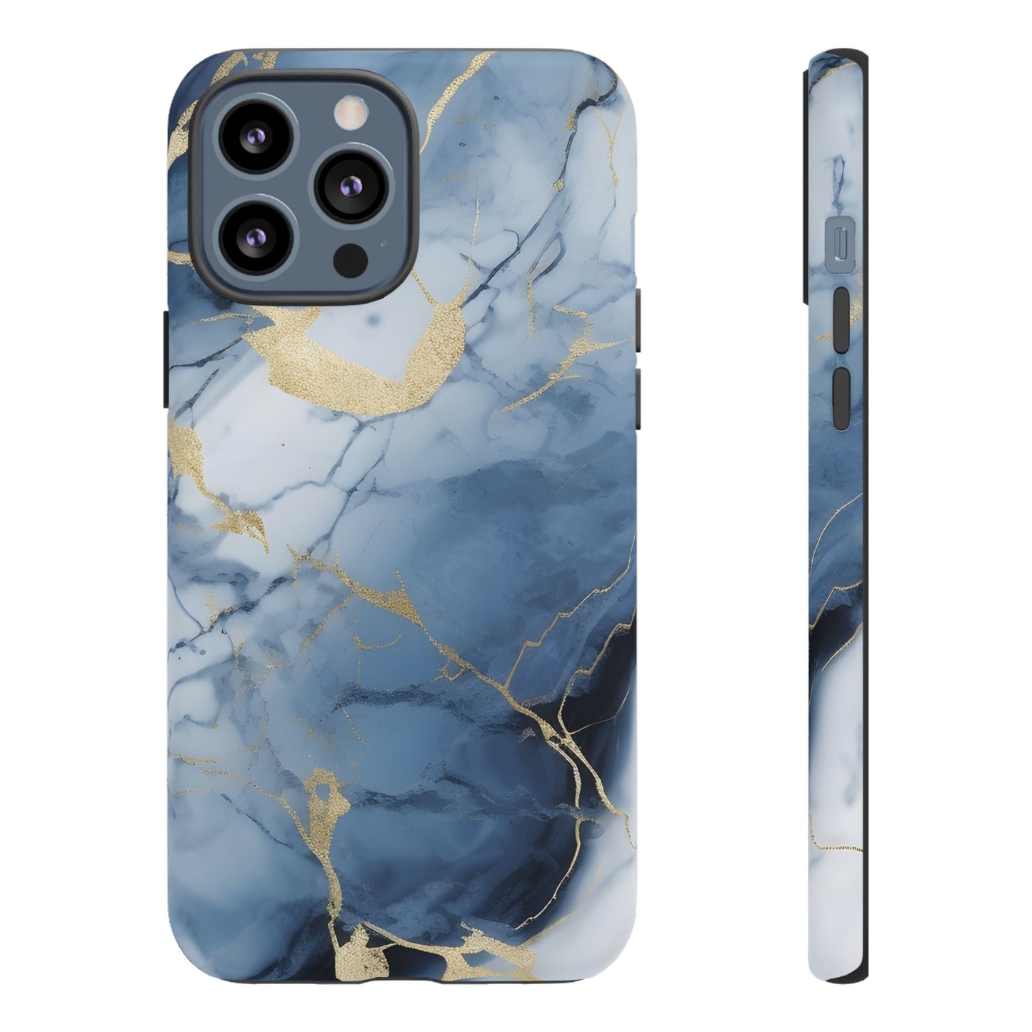 Navy Blue Marble Tough Phone Case