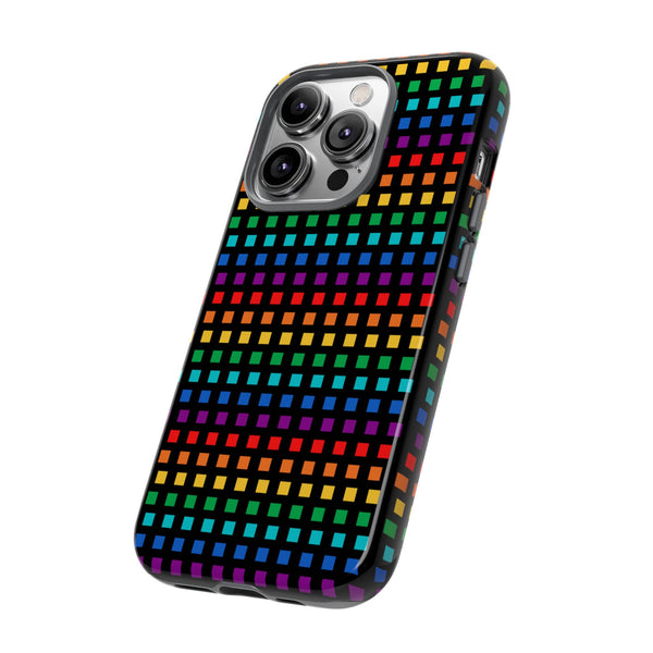 Rainbow Dots on Black - Tough Case