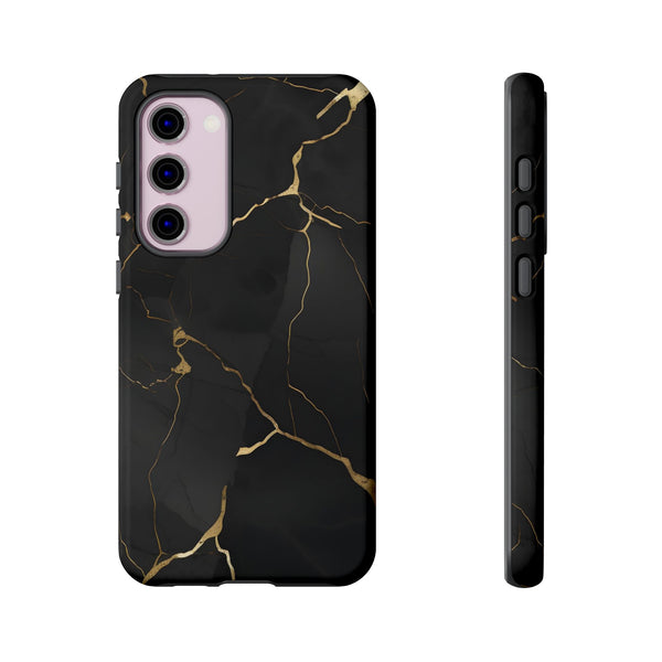 Black Marble  - Tough Phone Case