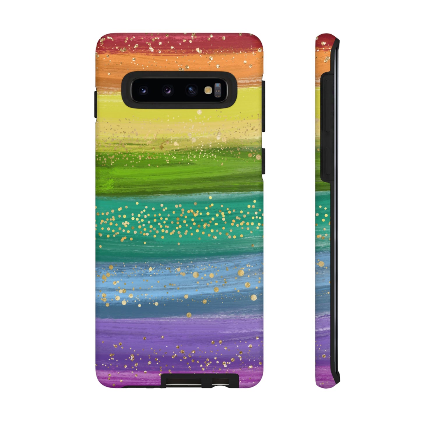 Rainbow Glitter Brush Strokes - Tough Case