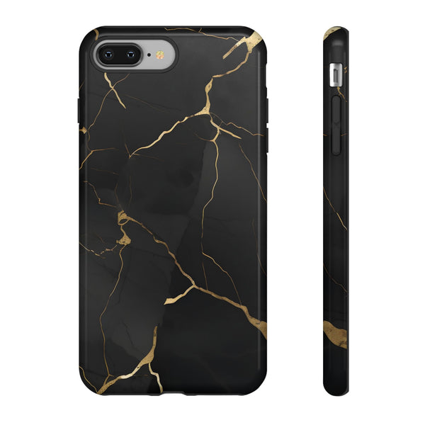 Black Marble  - Tough Phone Case