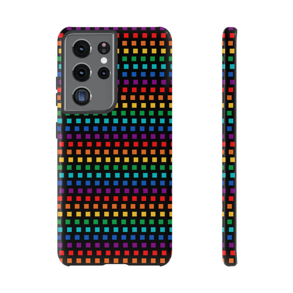 Rainbow Dots on Black - Tough Case