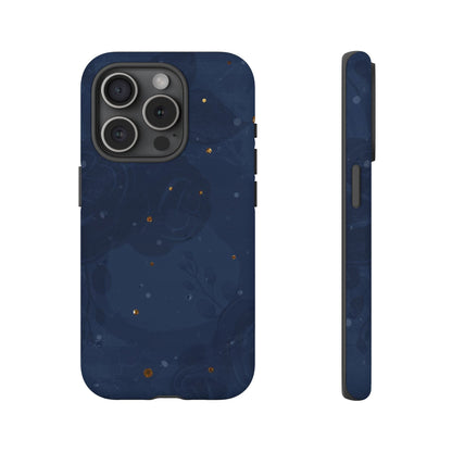 Subtle Navy Florals  - Tough Phone Case