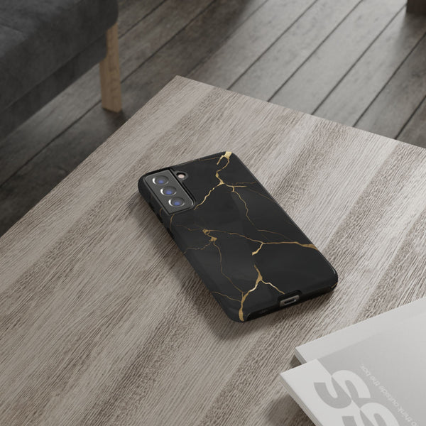 Black Marble  - Tough Phone Case