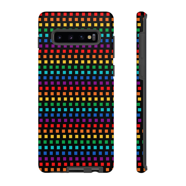 Rainbow Dots on Black - Tough Case