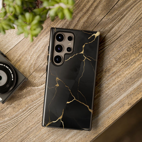 Black Marble  - Tough Phone Case