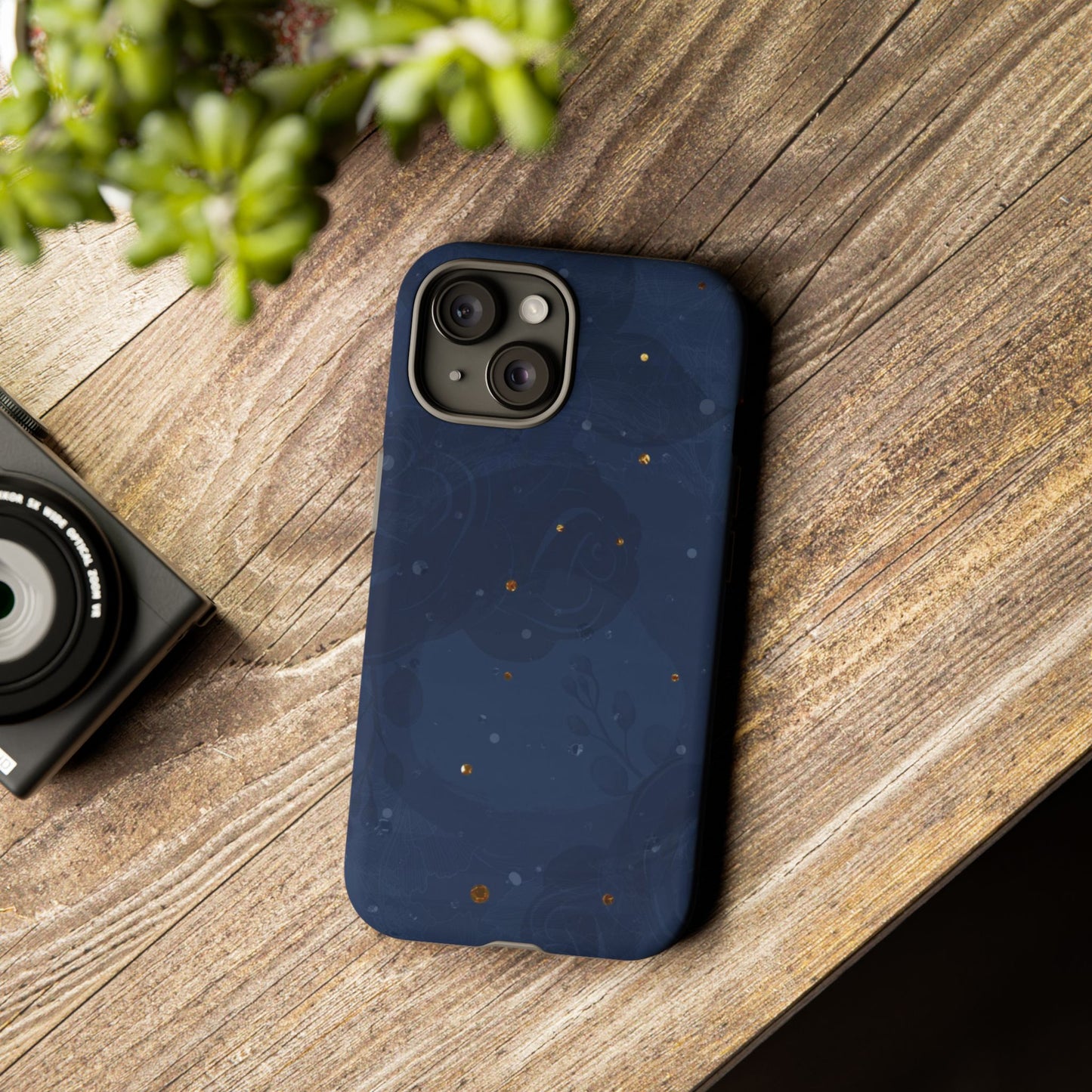 Subtle Navy Florals  - Tough Phone Case