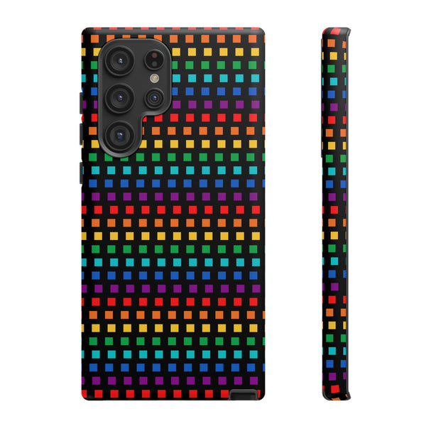 Rainbow Dots on Black - Tough Case