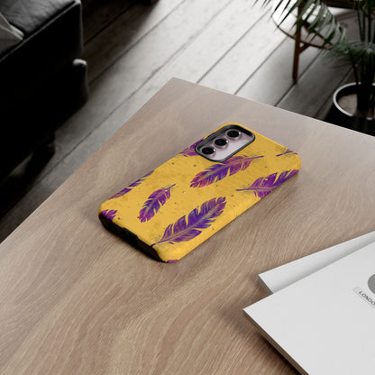 Purple Feathers  - Tough Phone Case
