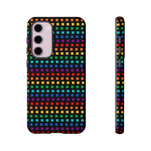 Rainbow Dots on Black - Tough Case