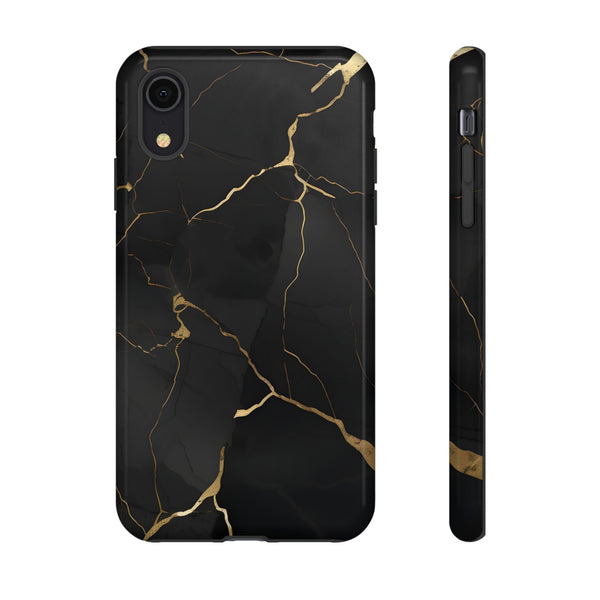 Black Marble  - Tough Phone Case