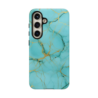 Teal Marble Tough Phone Case