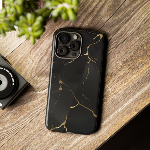 Black Marble  - Tough Phone Case