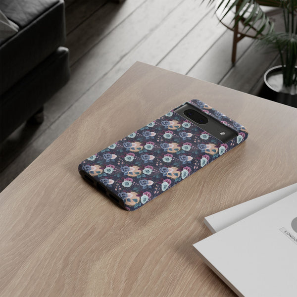 Navy & Pink Florals  - Tough Phone Case