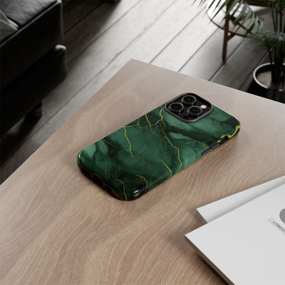 Hunter Green Marble  - Tough Phone Case