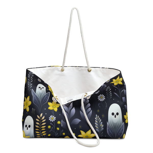 Yellow Floral Ghosts Weekender Tote