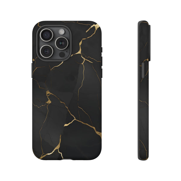 Black Marble  - Tough Phone Case