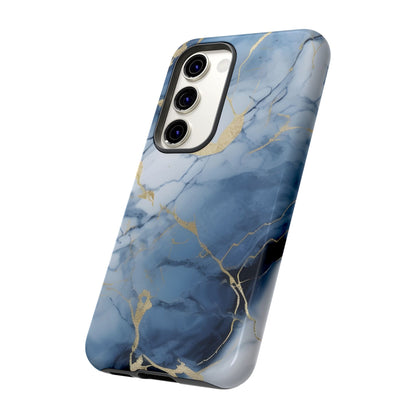 Navy Blue Marble Tough Phone Case