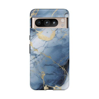 Navy Blue Marble Tough Phone Case