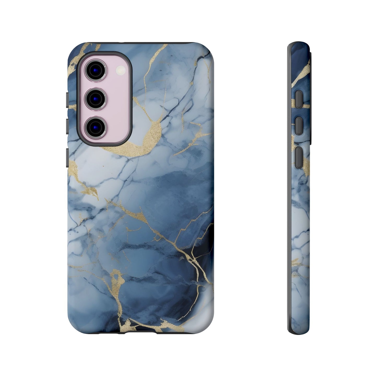 Navy Blue Marble Tough Phone Case