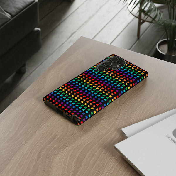 Rainbow Dots on Black - Tough Case