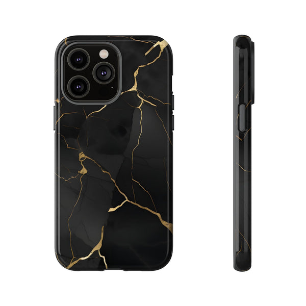 Black Marble  - Tough Phone Case