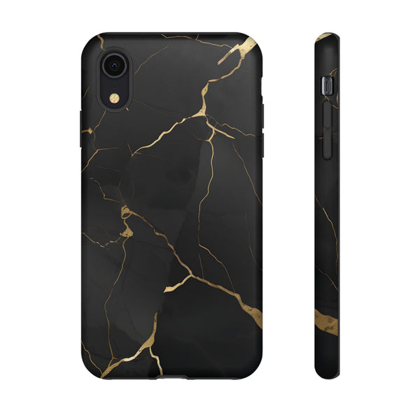 Black Marble  - Tough Phone Case