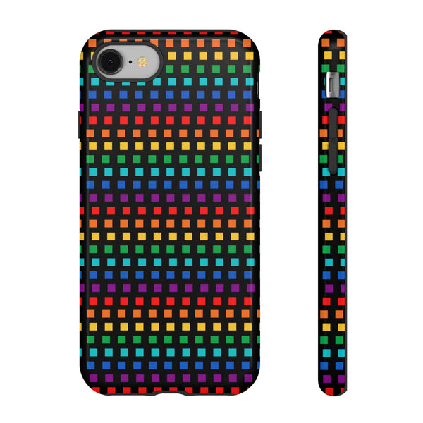 Rainbow Dots on Black - Tough Case