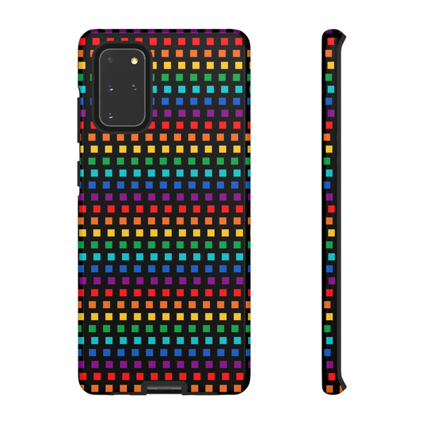 Rainbow Dots on Black - Tough Case