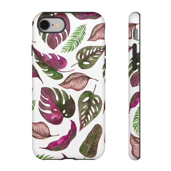 Pink & White Tropical Leaves - Tough Case