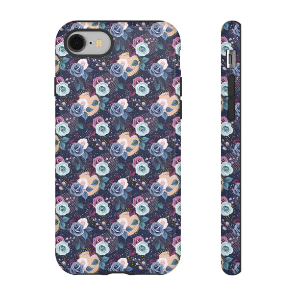 Navy & Pink Florals  - Tough Phone Case