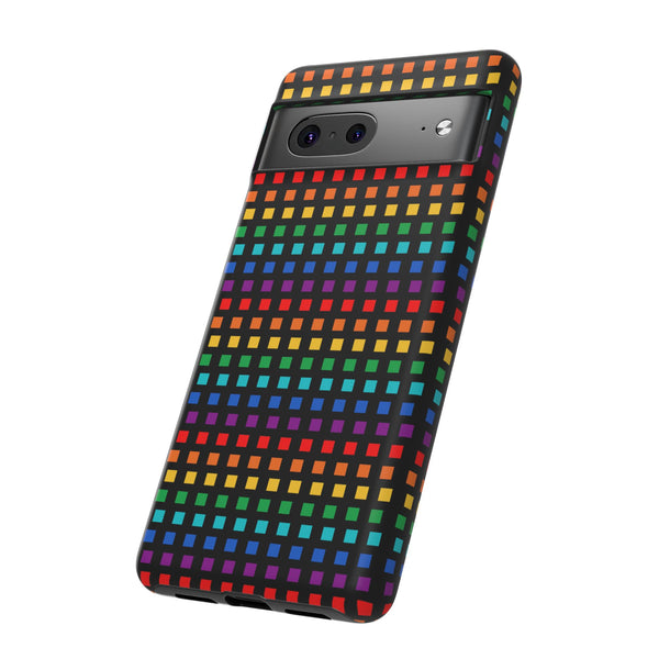 Rainbow Dots on Black - Tough Case