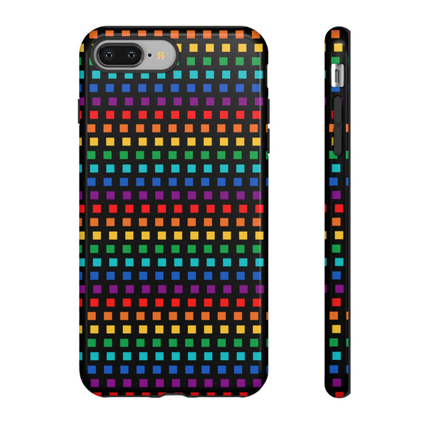 Rainbow Dots on Black - Tough Case