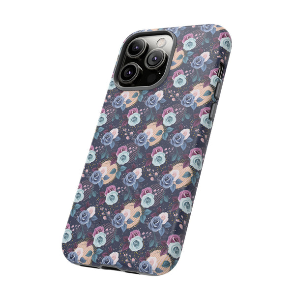 Navy & Pink Florals  - Tough Phone Case