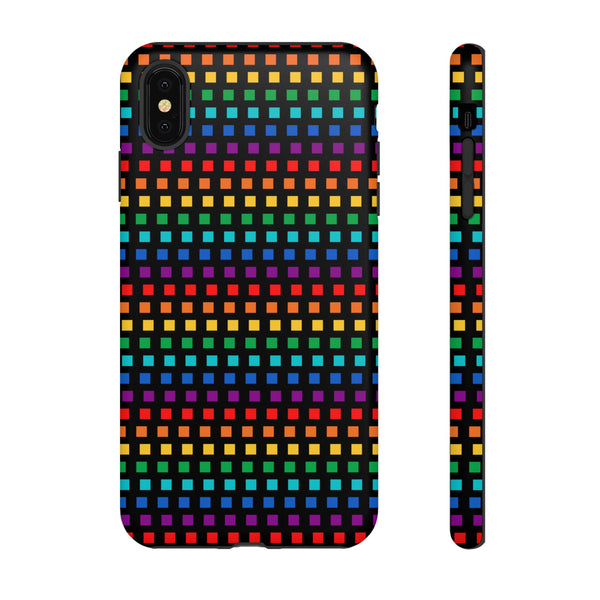 Rainbow Dots on Black - Tough Case