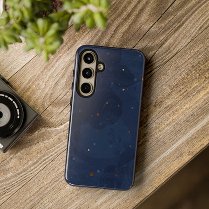 Subtle Navy Florals  - Tough Phone Case