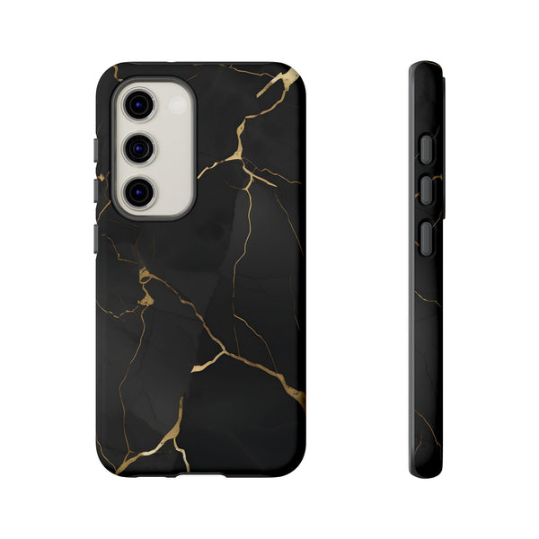 Black Marble  - Tough Phone Case