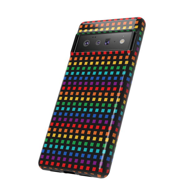 Rainbow Dots on Black - Tough Case