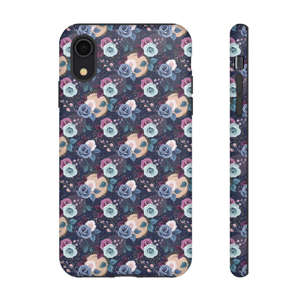 Navy & Pink Florals  - Tough Phone Case