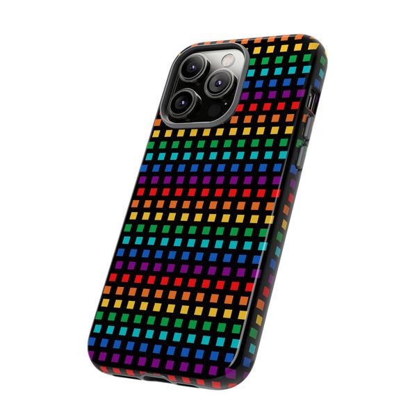 Rainbow Dots on Black - Tough Case