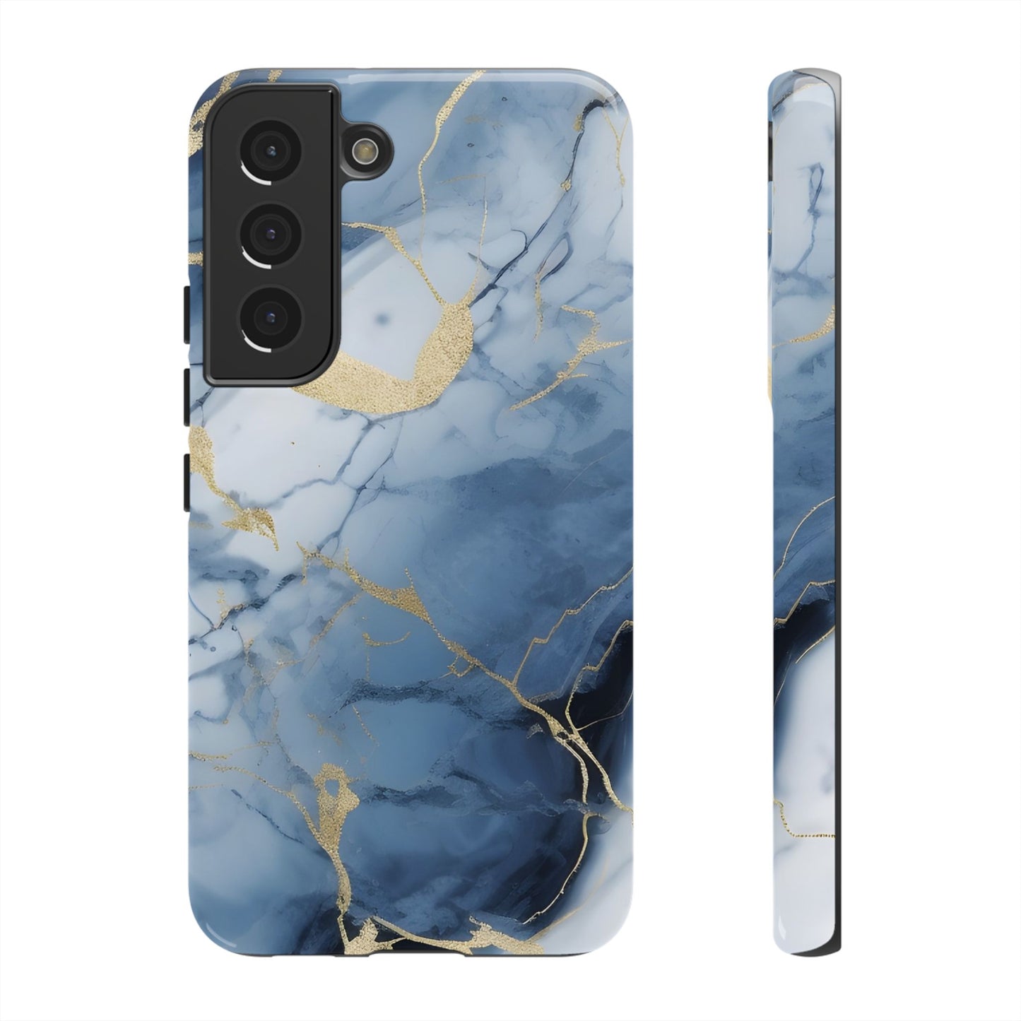 Navy Blue Marble Tough Phone Case