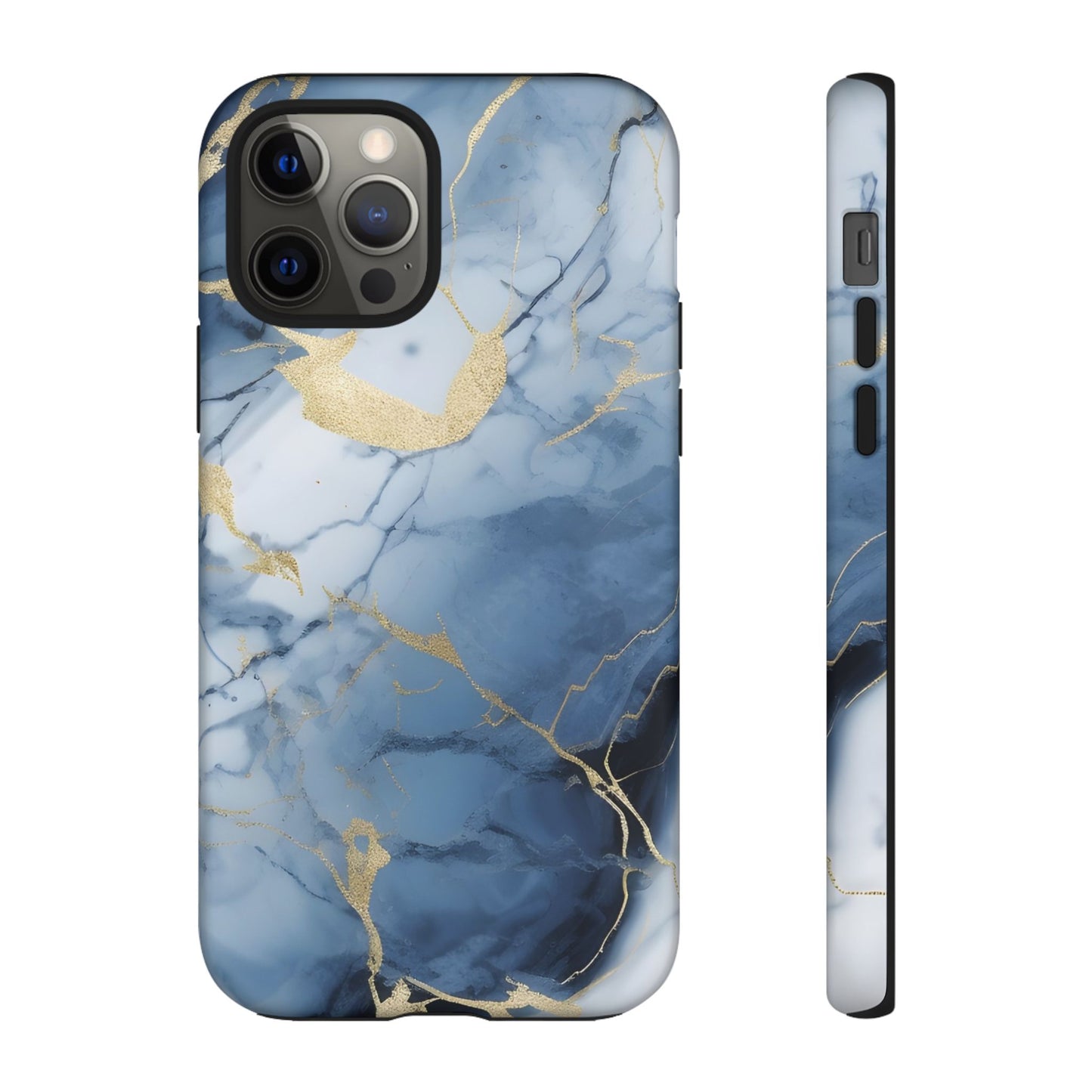 Navy Blue Marble Tough Phone Case