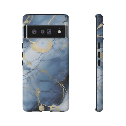 Navy Blue Marble Tough Phone Case